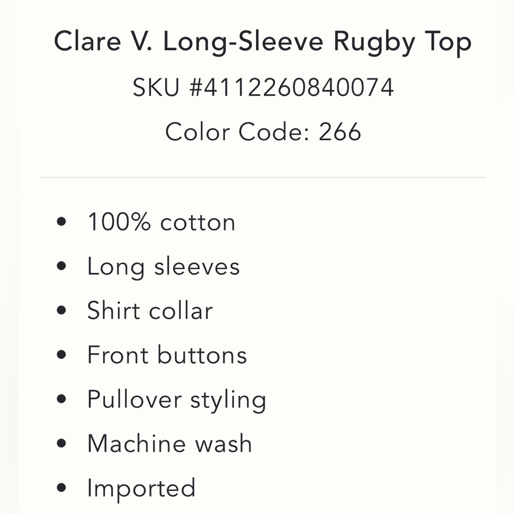 Clare V Pink and Green Striped Rugby Polo - Picture 4 of 4
